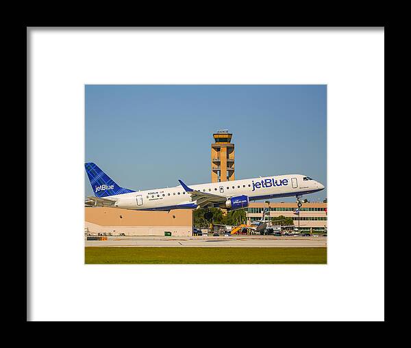 Jetblue Framed Print featuring the photograph Jetblue by Dart Humeston
