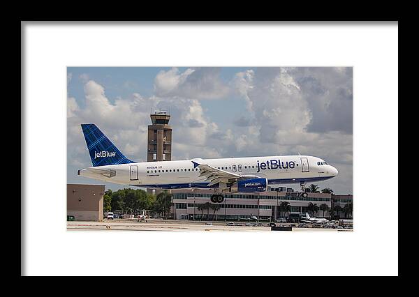 Airline Framed Print featuring the photograph JetBlue FLL by Dart Humeston