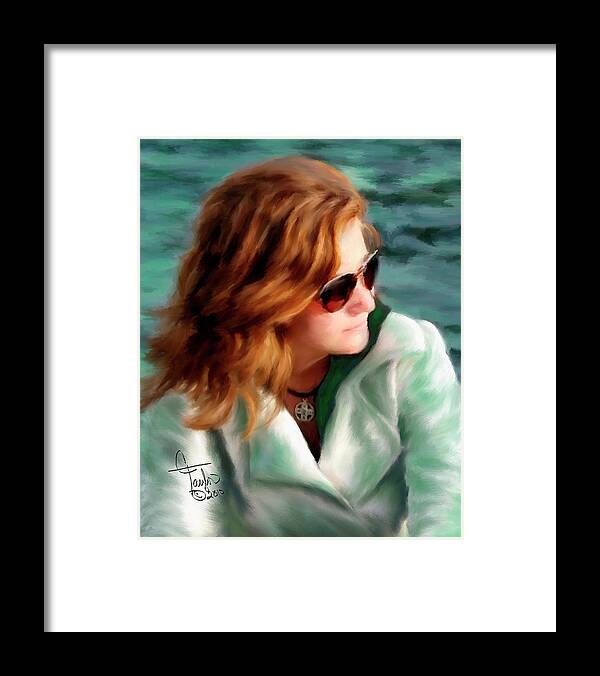 Red Head Framed Print featuring the painting Jewel of Contemplation by Colleen Taylor