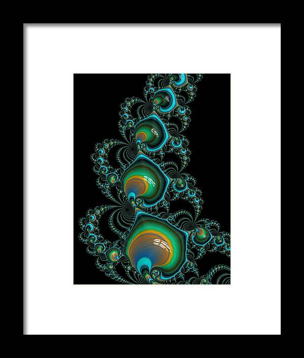 Fractal Framed Print featuring the digital art Jewelled by Amanda Moore
