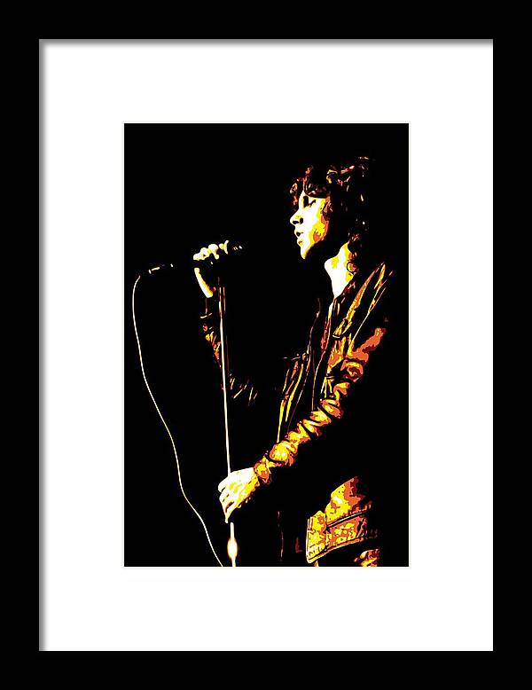 Jim Morrison Framed Print featuring the digital art Jim Morrison by DB Artist