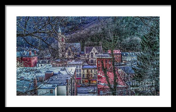 Jim Thorpe Framed Print featuring the photograph Jim Thorpe Pennsylvania in Winter #1 by Christopher Lotito