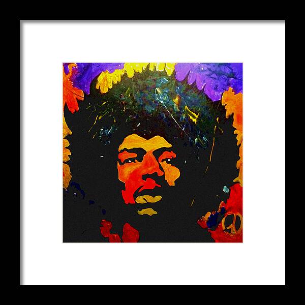Jimi Framed Print featuring the painting Jimi The Man by Neal Barbosa