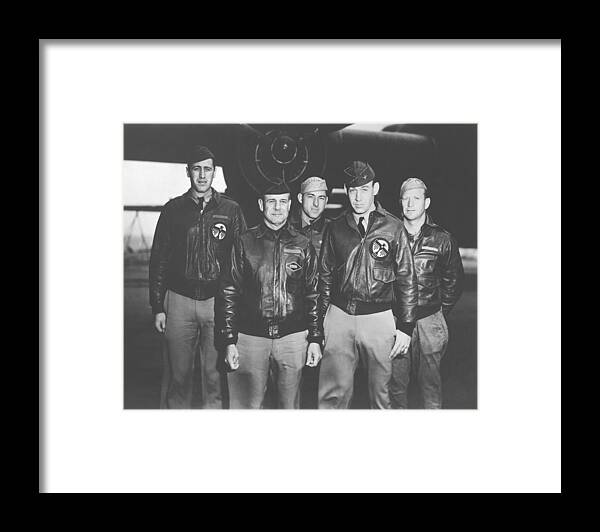 Doolittle Raid Framed Print featuring the photograph Jimmy Doolittle and His Crew by War Is Hell Store