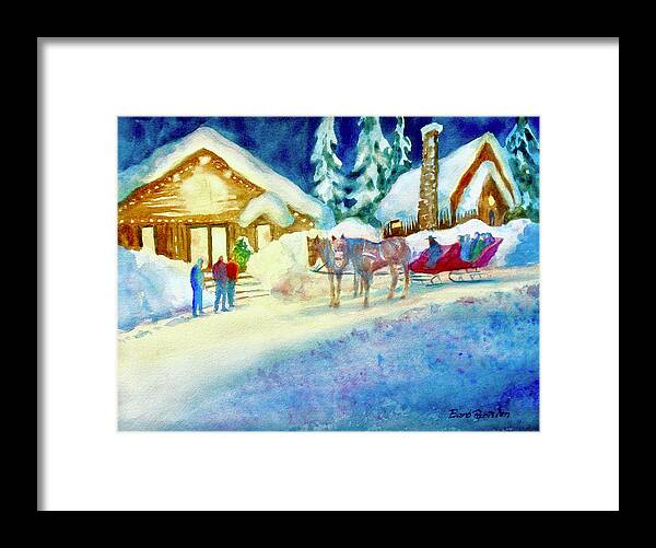 Christmas Framed Print featuring the painting Jingle Bells by Barbara Parisien