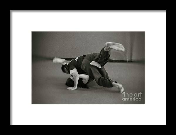 Jiu Jitsu Framed Print featuring the photograph Jiu Jitsu by Leah McPhail