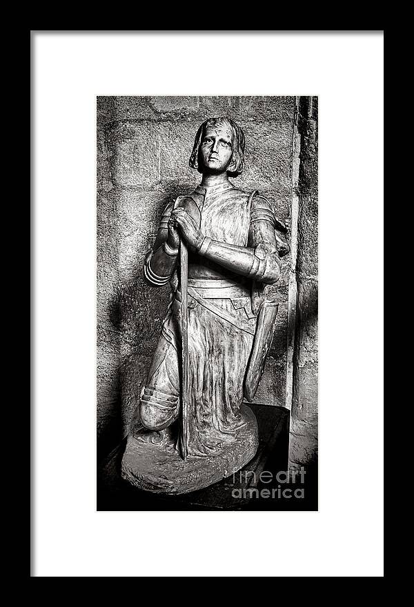 Joan Framed Print featuring the photograph Joan of Arc Sculpture by Olivier Le Queinec