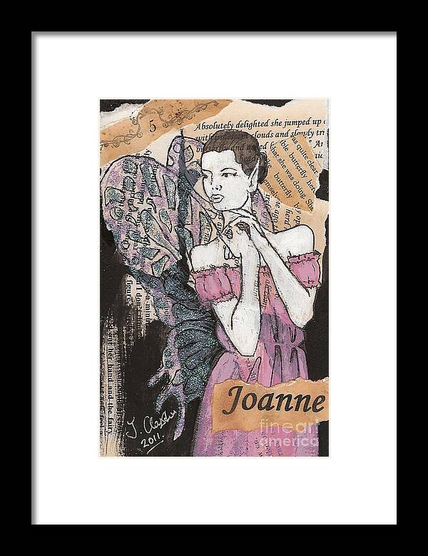 Fairy Framed Print featuring the mixed media Joanne Fairy by Joanne Claxton
