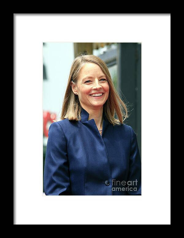 Jodie Foster Framed Print featuring the photograph Jodie Foster by Nina Prommer