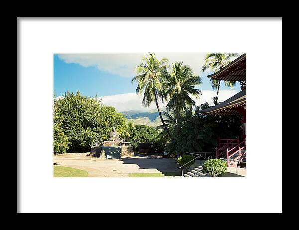 Buddha Framed Print featuring the photograph Jodo Shu Mission Lahaina Maui Hawaii by Sharon Mau