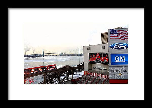 Joe Louis Arena Framed Print featuring the photograph Joe Louis Arena by Michael Rucker