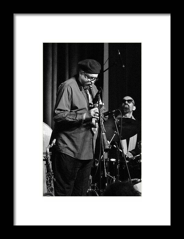 Jazz Framed Print featuring the photograph Joe Lovano plays the tarogato1 by Lee Santa