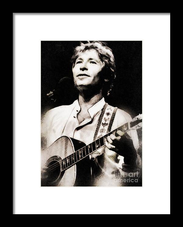 Hollywood Framed Print featuring the painting John Denver, Music Legend by Esoterica Art Agency