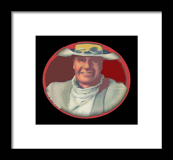 John Wayne Illustration 1 Unknown Date-2008 Framed Print featuring the photograph John Wayne illustration 1 unknown date-2008 by David Lee Guss