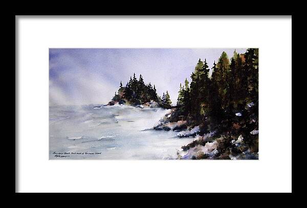 Johnstone Strait Framed Print featuring the painting Johnstone Strait by Marti Green