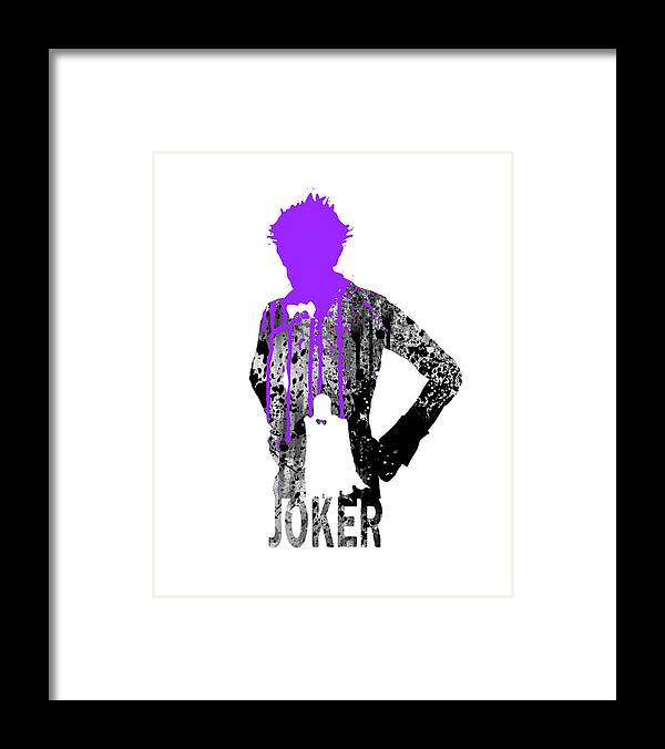 Superheroes Framed Print featuring the painting Joker by Art Popop