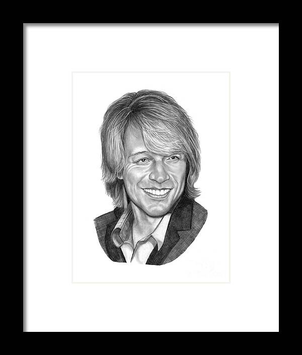 Jon Bon Jovi Framed Print featuring the drawing Jon Bon Jovi by Murphy Elliott