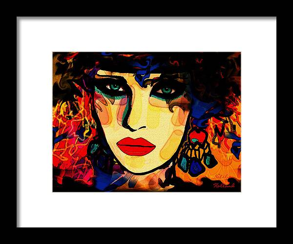 Woman Framed Print featuring the mixed media Josephine by Natalie Holland