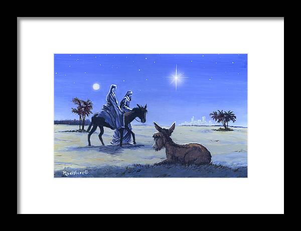 Star Of Wonder Framed Print featuring the painting Journey To Bethlehem by Richard De Wolfe