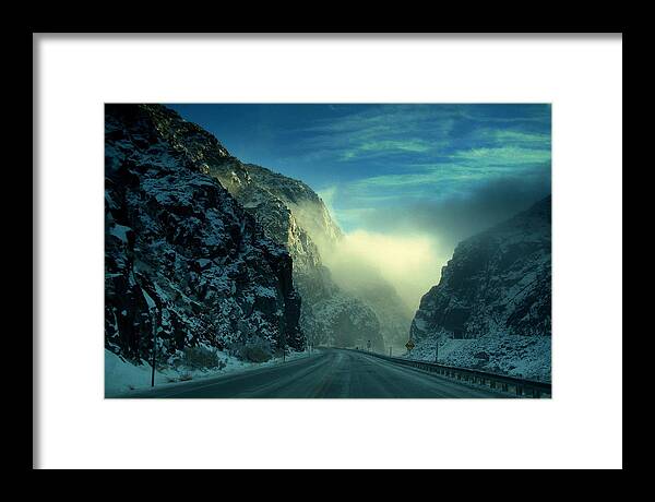 Wind River Canyon Framed Print featuring the photograph Journeys End.. by Al Swasey