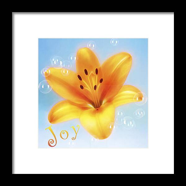 Flower Framed Print featuring the photograph Joy by Cathy Kovarik