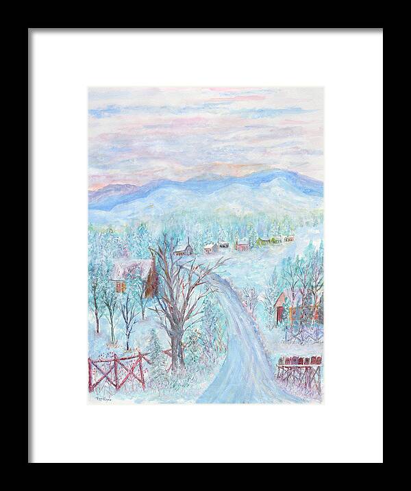 Winter Framed Print featuring the painting Joy of Winter by Ben Kiger