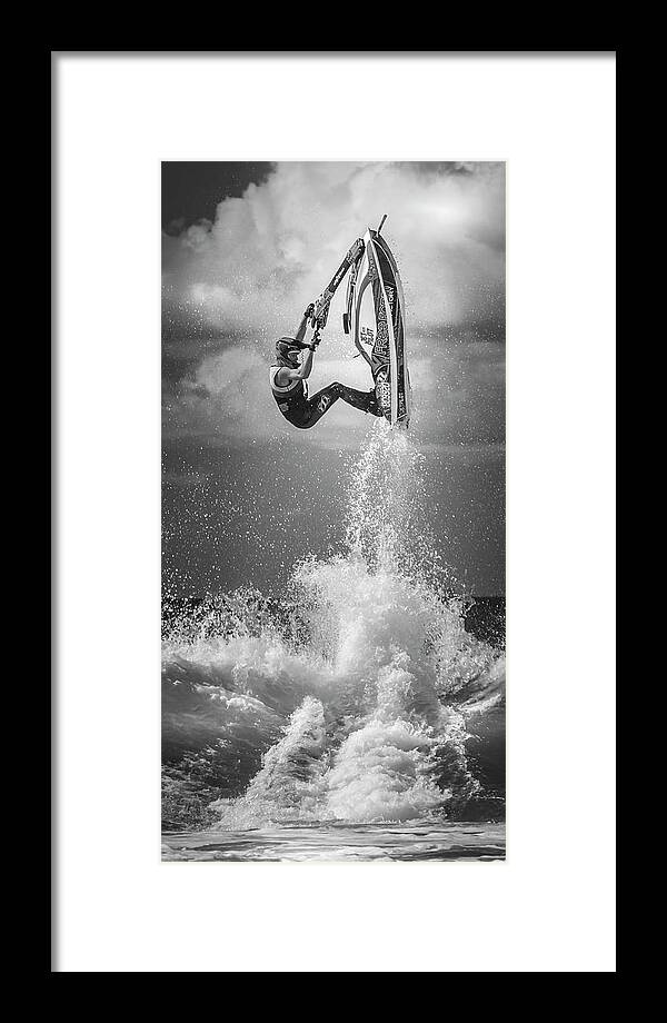 Acrobatics Framed Print featuring the photograph Wave Rider 2 by Michael Lees