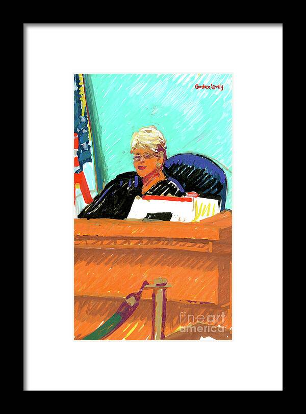 Candace Lovely Framed Print featuring the painting Judge Rita Simons by Candace Lovely