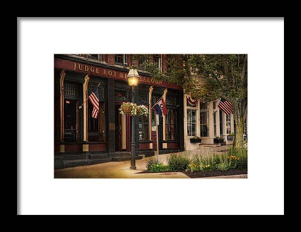 Saloon Framed Print featuring the photograph Judge Roy Bean Saloon by Robin-Lee Vieira