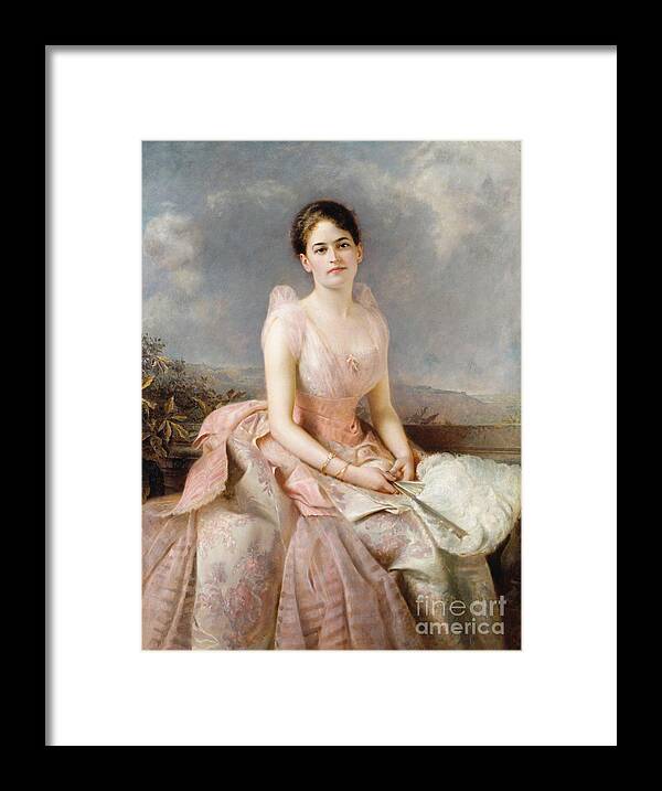 1887 Framed Print featuring the painting JULIETTE G. LOW, 1860-1927. To License For Professional Use Visit Granger.com by Granger
