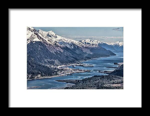 Juneau Framed Print featuring the photograph Juneau from Above by Shirley Mangini