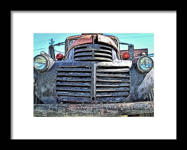 Trucks Framed Print featuring the digital art Junked by DB Hayes