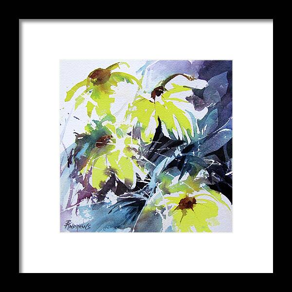 Watercolor Framed Print featuring the painting Just A Splash of Yellow by Rae Andrews