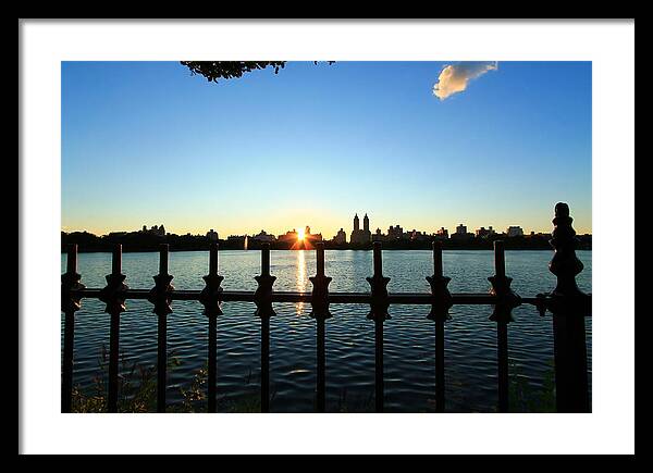 Sunset Framed Print featuring the photograph Cloud Blimp by Catie Canetti