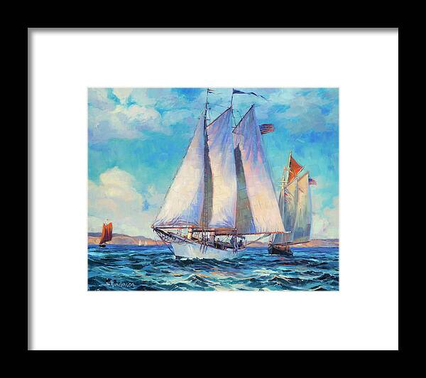 Sailboat Framed Print featuring the painting Just Breezin' by Steve Henderson