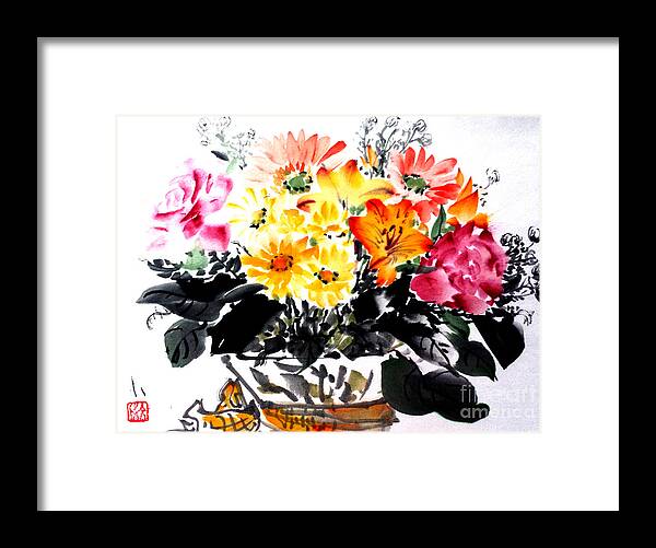Japanese Framed Print featuring the painting Just For You by Fumiyo Yoshikawa