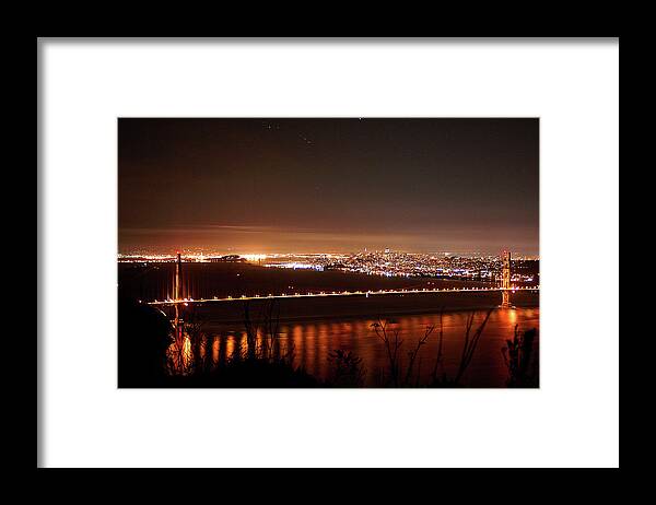 Golden Gate Bridge Framed Print featuring the photograph Just Golden by David Armentrout