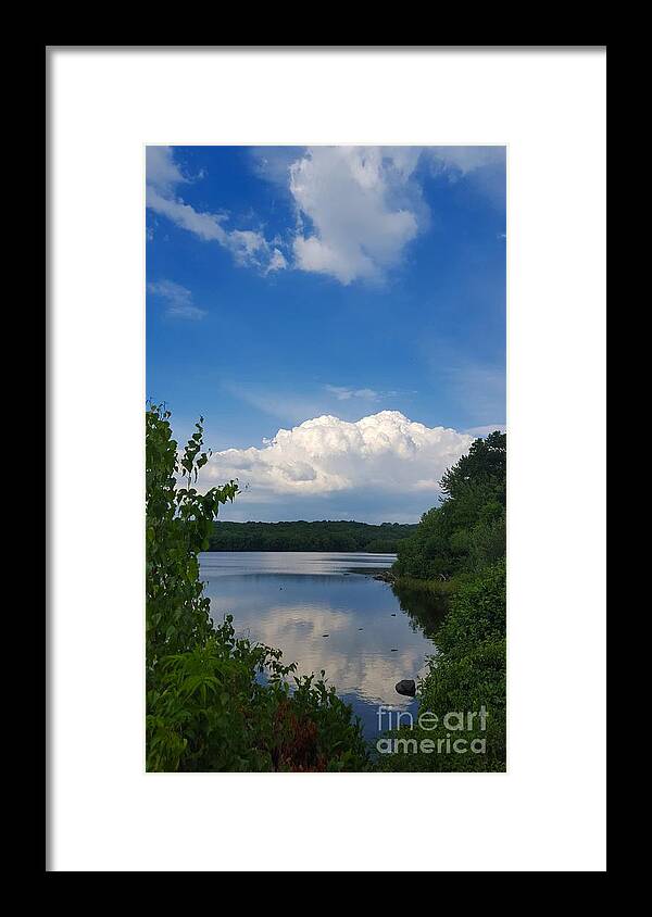 Clouds Framed Print featuring the photograph Just Hang On by Dani McEvoy