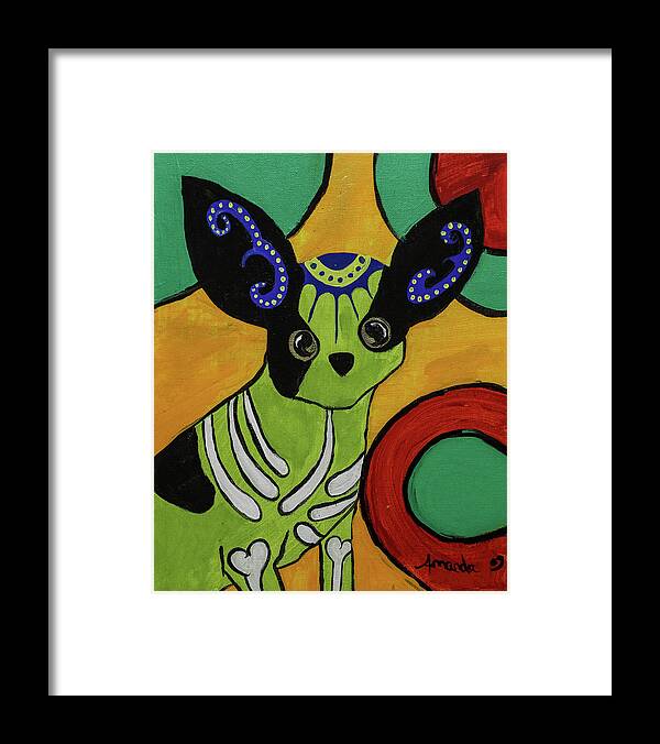 Chihuahua Framed Print featuring the painting Just Jack by Amanda Armstrong