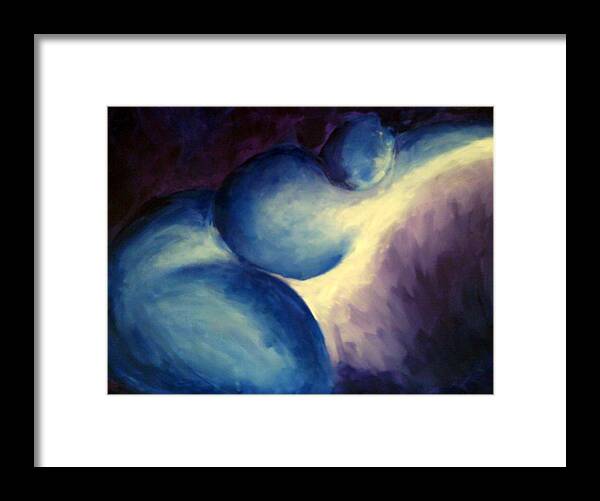 Blue Framed Print featuring the painting Just Let Me Weep by Jennifer Hannigan-Green