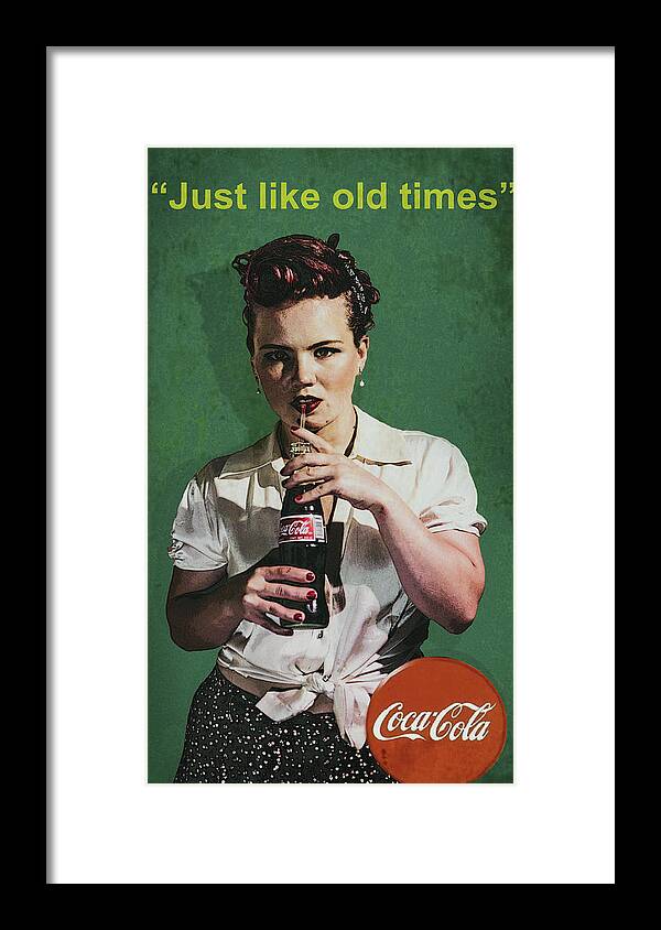 Just Like Old Times Framed Print featuring the photograph Just Like Old Times - Coca-Cola by Alex Bearden