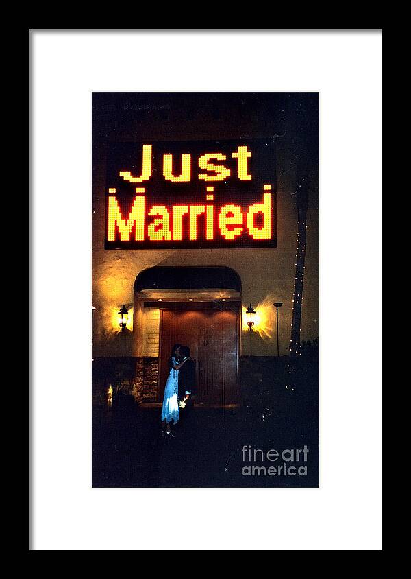 Las Vegas Framed Print featuring the photograph Just Married by Andrea Simon