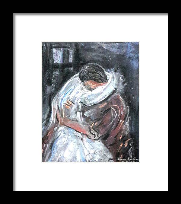  Framed Print featuring the painting Just shadow by Wanvisa Klawklean