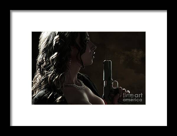 Colt Framed Print featuring the photograph Just Shot that 45 by David Bazabal Studios