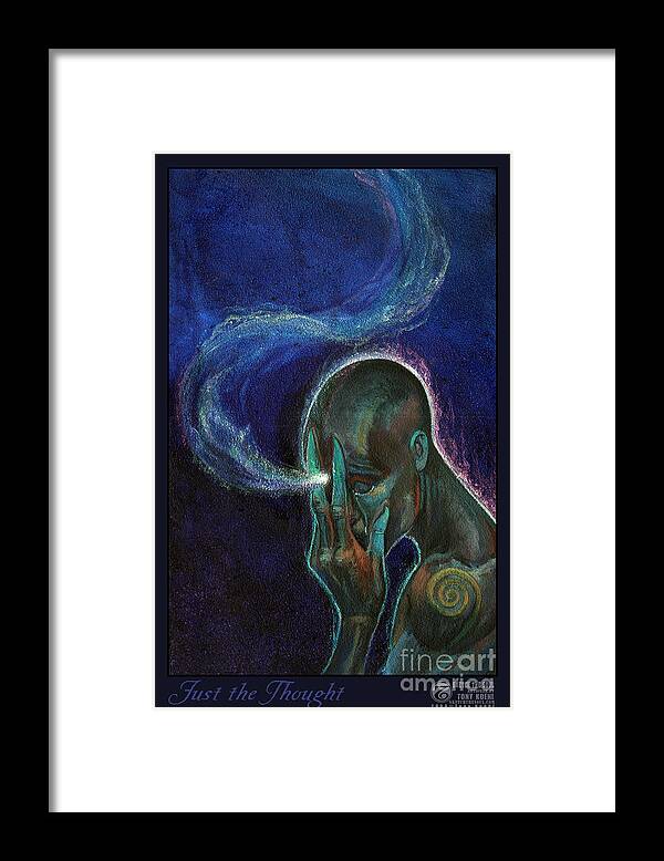 Sketch The Soul Framed Print featuring the painting Just the Thought by Tony Koehl