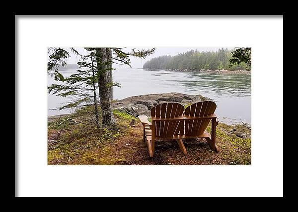 Bench Framed Print featuring the photograph Just Us Two by Holly Ross