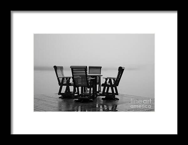 Black And White Framed Print featuring the photograph Just Waiting by Kathy Russell