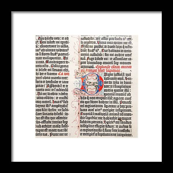  Gutenberg Bible Framed Print featuring the photograph Gutenberg Bible by Heather Classen