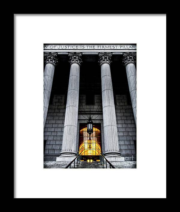 Courthouse Framed Print featuring the photograph Justice is the Firmest Pillar by James Aiken
