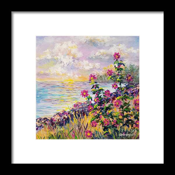 Seaside Framed Print featuring the painting Kadikoy Seaside by Lou Ann Bagnall